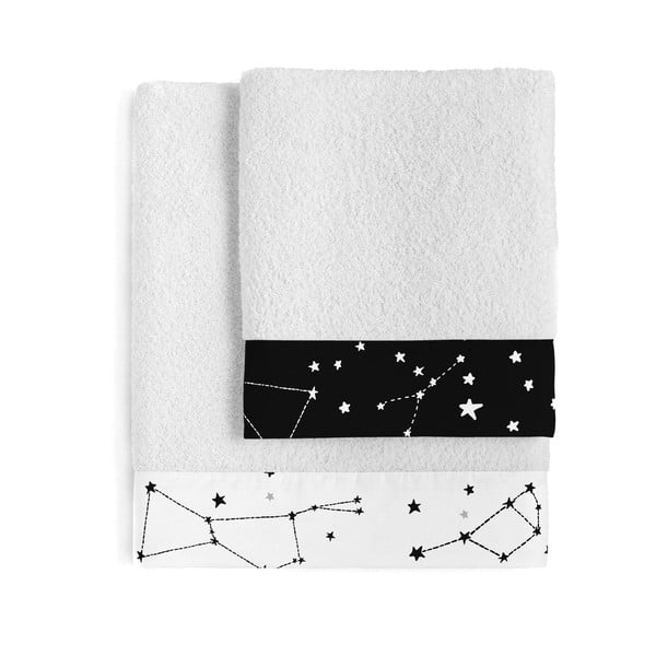 Комплект от 2 памучни кърпи Constellation - Blanc