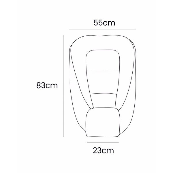 Сиво гнездо за бебе 55x83 cm – Meowbaby-image-4