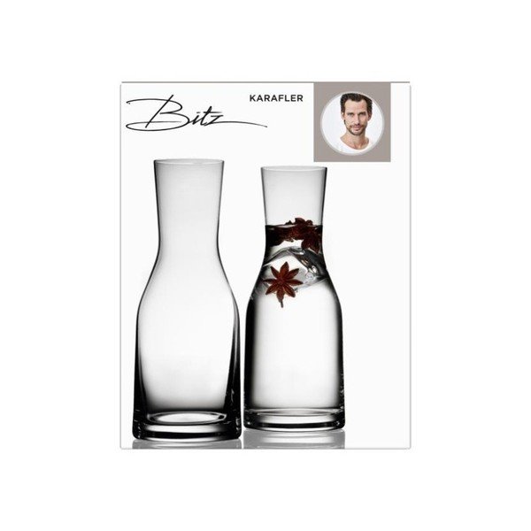 Комплект от 2 кристални стъклени декантера за вода Fluidum, 300 ml - Bitz-image-2