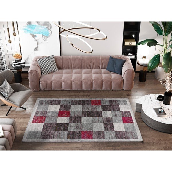 Червено-сив килим 200x290 cm Sheki - Universal-image-1