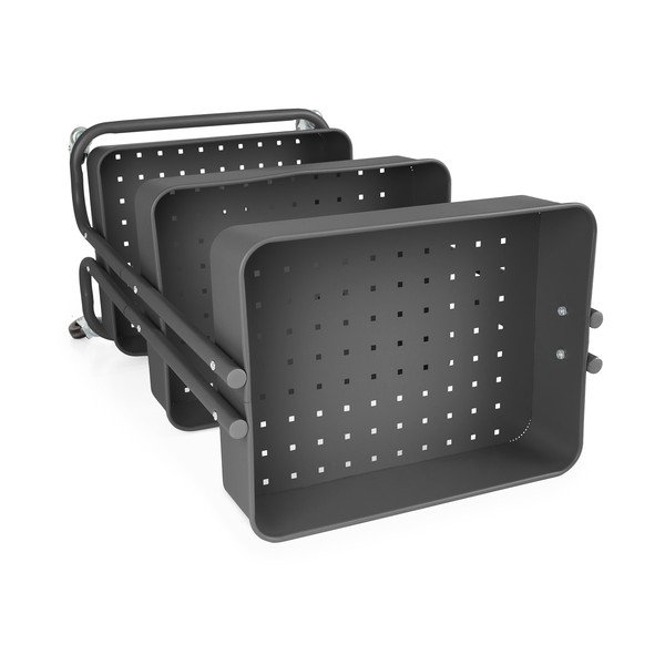 Черна метална подвижна етажерка за баня Grena - Compactor-image-4