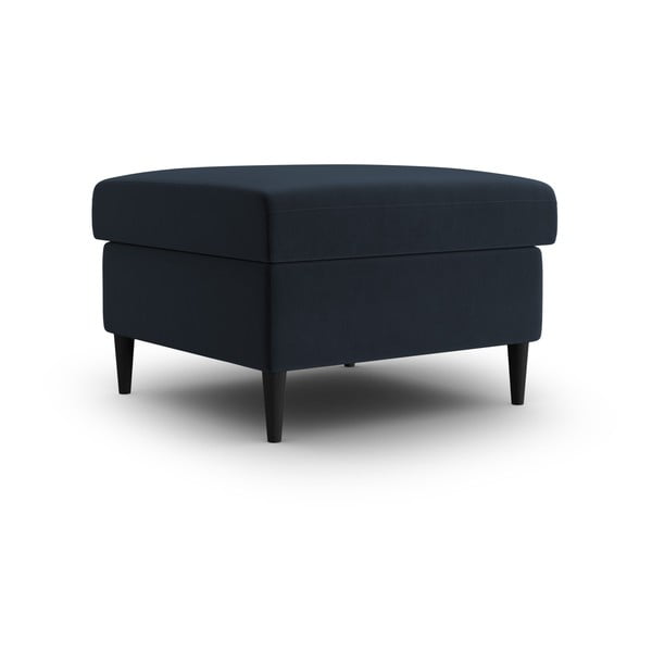 Тъмносиня кадифена табуретка Kyoto – Cosmopolitan Design-image-1