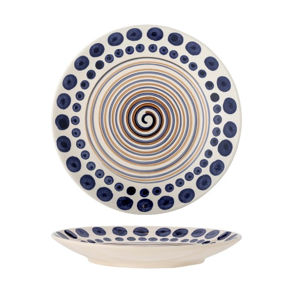 Бяло-тъмносиня керамична чиния ø 27 cm Shama - Bloomingville-image-2