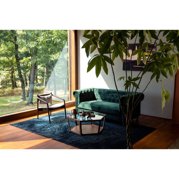 Масичка за кафе със стъклен плот в тъмно естествен цвят 80x92,5 cm Sita – Dutchbone-image-4