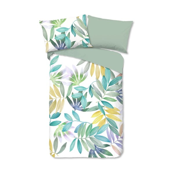 Зелено единично  памучно спално бельо 140x200 cm Marcus – Good Morning