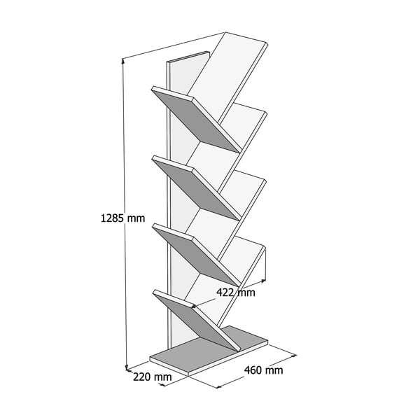 Бял стелаж 46x128,5 cm Hitit – Kalune Design-image-3