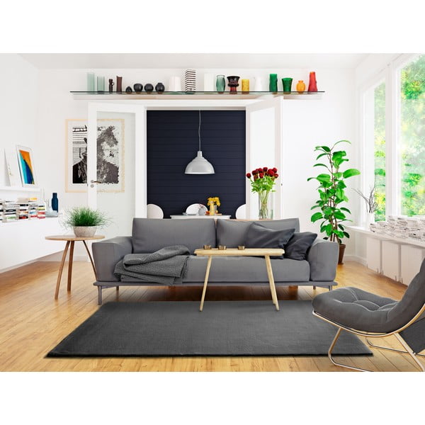 Тъмносив килим Berna Liso, 190 x 290 cm - Universal-image-1