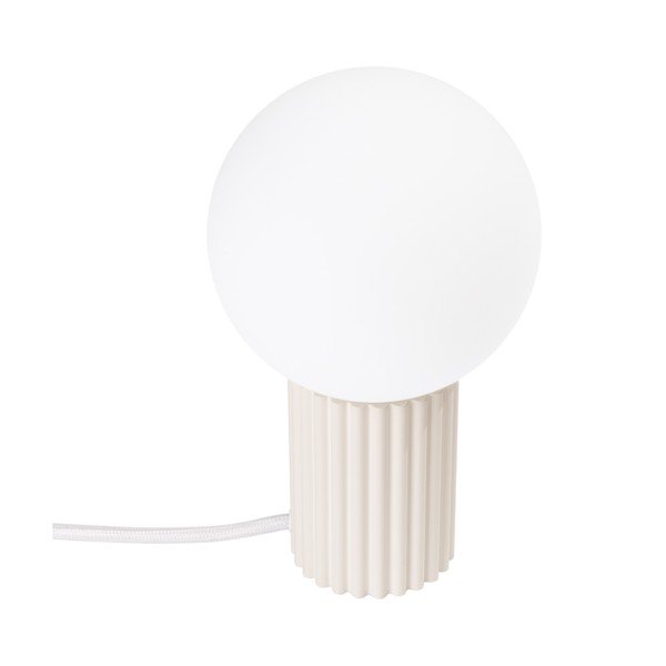 Кремава настолна лампа със стъклен абажур (височина 19 cm) Orbital – Sollux