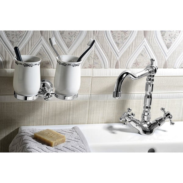 Стояща батерия за мивка в лъскаво-сребрист цвят Antea – Sapho-image-2