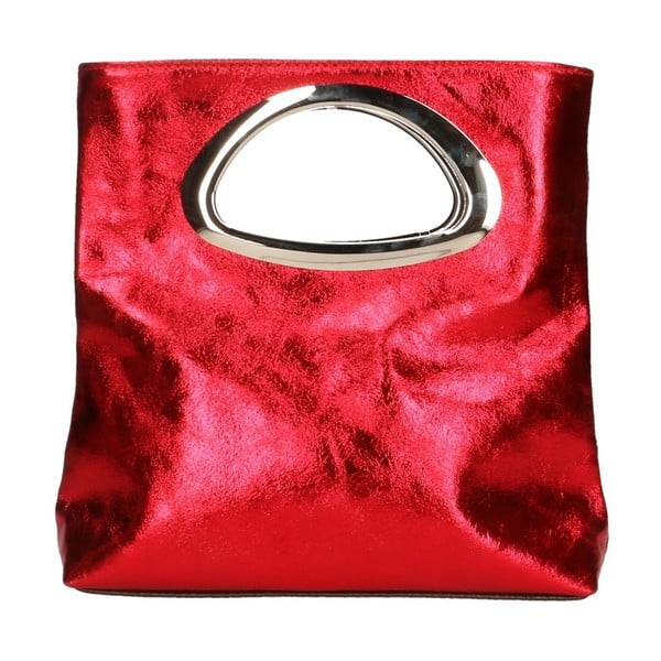 Червена кожена чанта Lumino - Chicca Borse