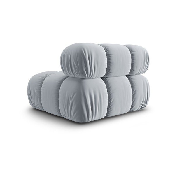 Модул за диван от светлосиньо кадифе (централна част) Bellis - Micadoni Home-image-4