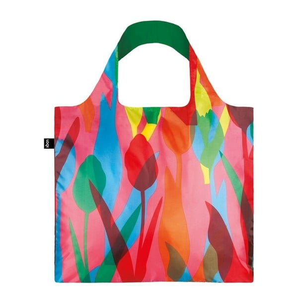 Сгъваема чанта за пазаруване с джоб Tulips - LOQI
