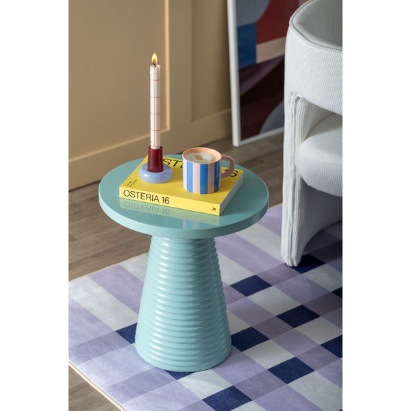 Метална кръгла странична масичка ø 40 cm Catania Ribbed – Leitmotiv-image-1