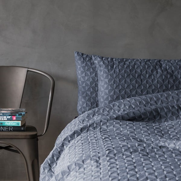 Тъмносиня покривка за единично легло 140x250 cm Butterfly - Mette Ditmer Denmark-image-1