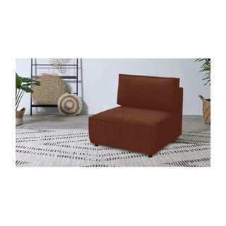Модул за диван от велур в тухлен цвят, централна част Nihad modular - Bobochic Paris