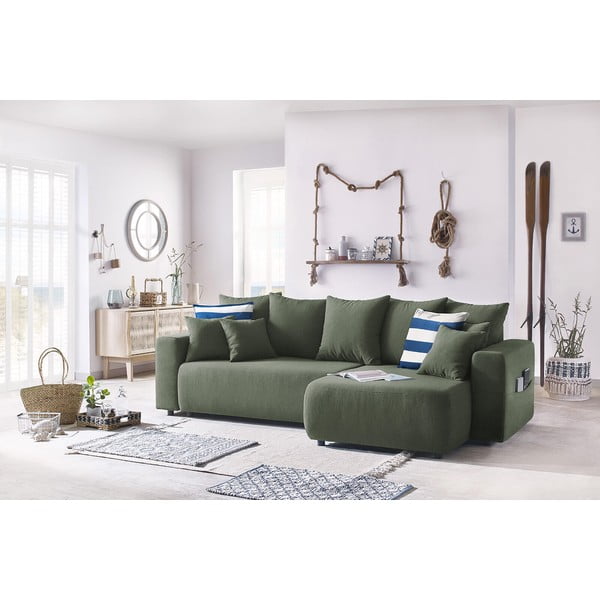 Зелен разтегателен диван Envy - Bobochic Paris-image-4