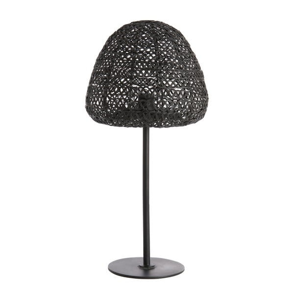 Матово черна настолна лампа (височина 56 cm) Finou – Light & Living