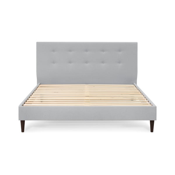 Светлосиво тапицирано двойно легло с решетка 180x200 cm Rory - Bobochic Paris-image-2