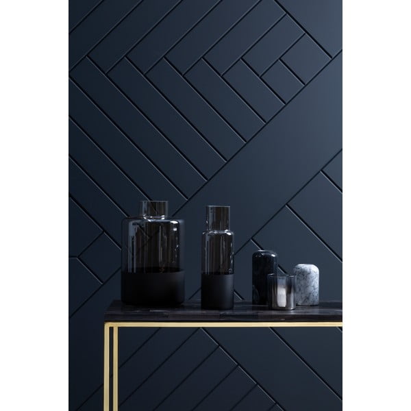 Стъклена ваза с черни детайли Cova, височина 30 cm - Premier Housewares-image-2