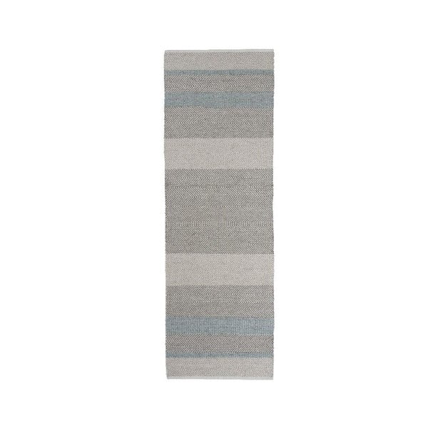 Ručně tkaný koberec  Linie Design Norwich Aqua, 80 x 250 cm