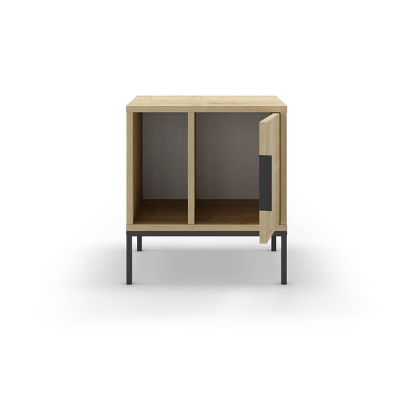 Нощно шкафче в дъбов декор в естествен цвят Lani - Marckeric-image-3