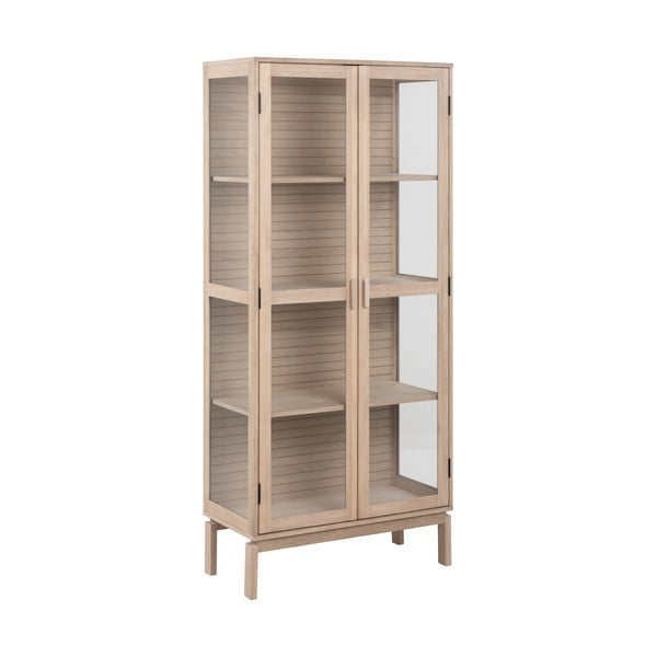 Витрина от дъбов декор в естествен цвят 80x180 cm Linley – Actona-image-2