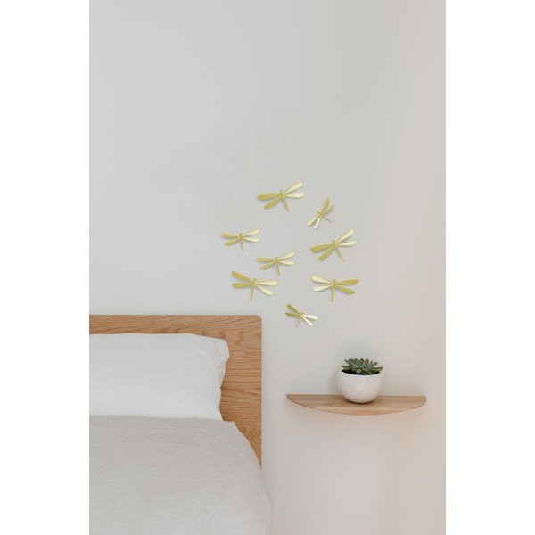 Комплект от 8 стикера за стена в златисто Dragonfly - Umbra-image-1