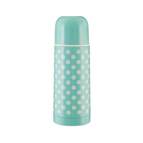 Puntíkatá mentolově zelená termolahev Premier Housewares, 350 ml