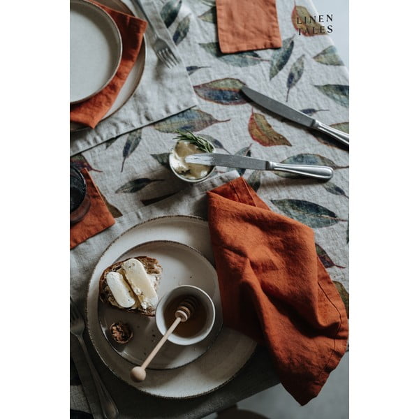 Ленена покривка за маса 140x140 cm Golden Fall – Linen Tales-image-4