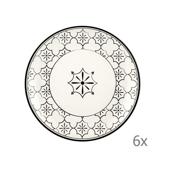 Комплект от 6 порцеланови десертни чинии Maroc, ⌀ 17 cm - Mia
