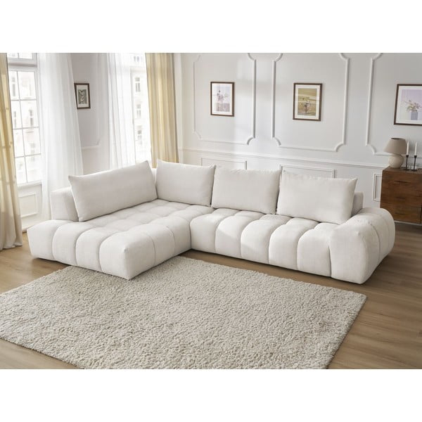 Бял ъглов диван (ляв ъгъл) Everest – Bobochic Paris-image-1