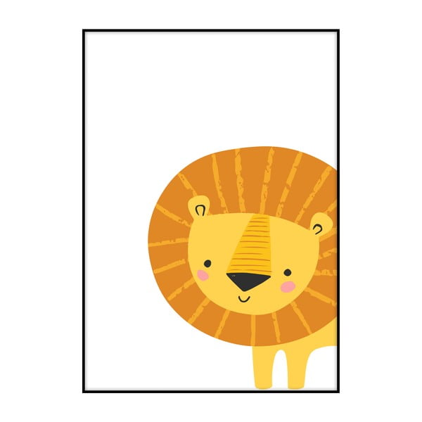Плакат Сладък лъв, 40 x 30 cm - Imagioo