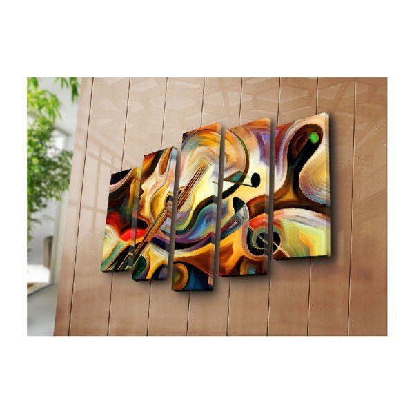 Картина от няколко части Абстрактна музика, 105 x 70 cm - Wallity-image-2