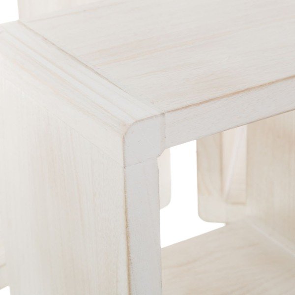 Бели рафтове в комплект от 3 бр., изработени от масивна дървесина Pavlovnia - Casa Selección-image-2