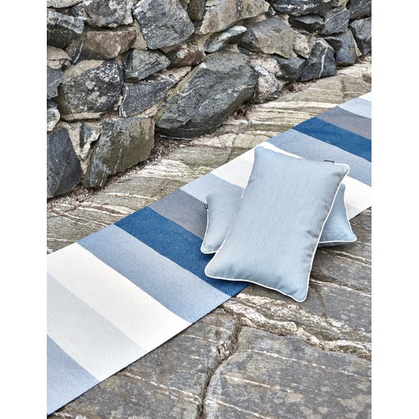 Синя и кремава пътека за открито и закрито 70x300 cm Molly Ocean Grey – Pappelina-image-2