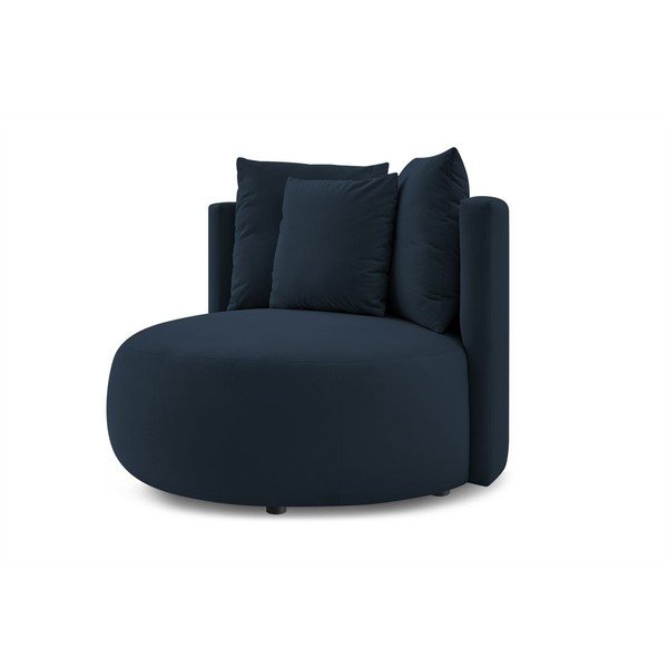 Тъмносиньо кадифено кресло Cesar – Bobochic Paris