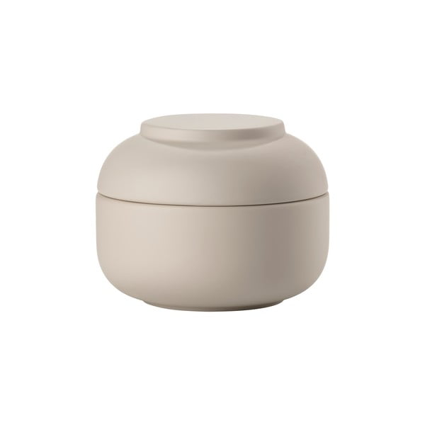 Бежов керамичен органайзер за баня за памучни тампони Sensu – Zone