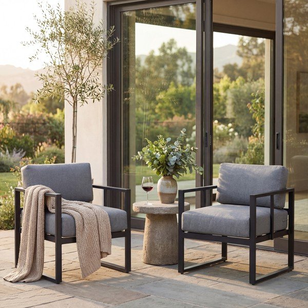 Графитно сив градински фотьойл Bellisima Bellissima - Bonami Selection-image-2