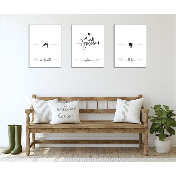 Картини в комплект от 3 бр. 30x40 cm - Wallity-image-3