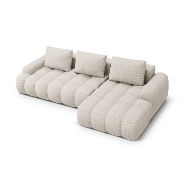 Бежов сгъваем/с място за съхранение ъглов диван (десен ъгъл) Linz – Cosmopolitan Design-image-2