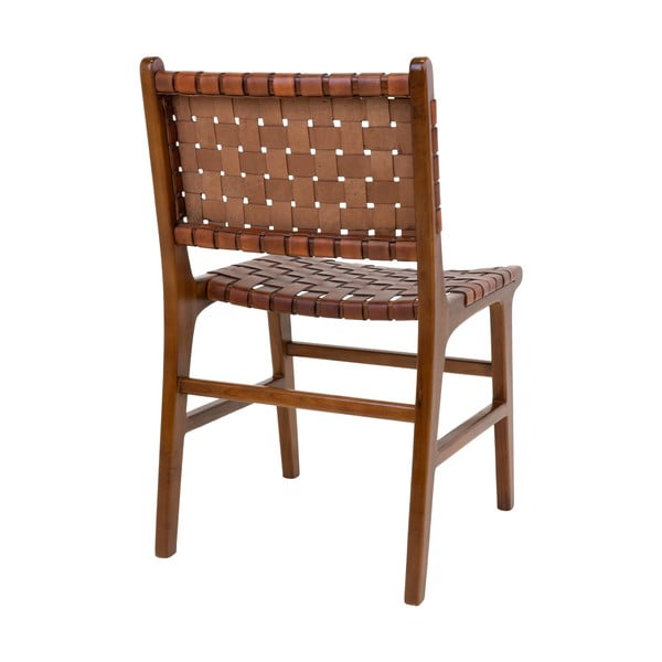 Кафяви трапезни столове от тиково дърво в комплект от 2 броя Perugia - House Nordic-image-4