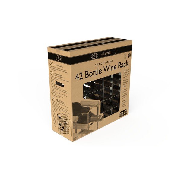 Стойка за вино от ясенова дървесина за 42 бутилки - RTA-image-3
