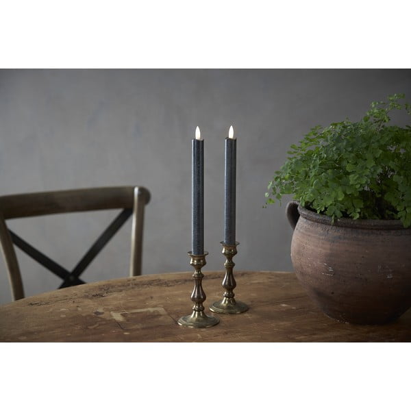 Комплект от 2 черни LED восъчни свещи, височина 25 см Flamme - Star Trading-image-3