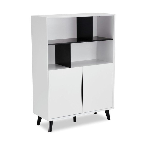 Бял шкаф за книги 100x140 cm Lyon - Furnhouse-image-2
