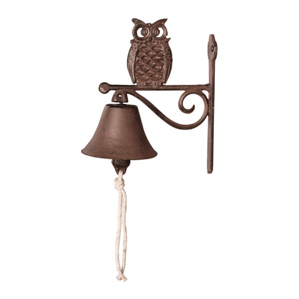 Litinový nástěnný zvonek s dekorativní sovou Esschert Design