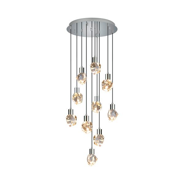 LED висящо осветително тяло в сребрист цвят със стъклен абажур ø 51,5 cm Verano – Trio Select-image-2