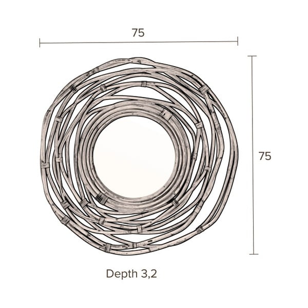 Стенно огледало Kubu - Dutchbone-image-3