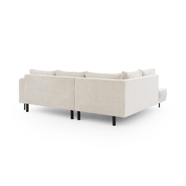 Бежов шенилов ъглов диван (ляв ъгъл/L форма) Mauris  – Ropez-image-3