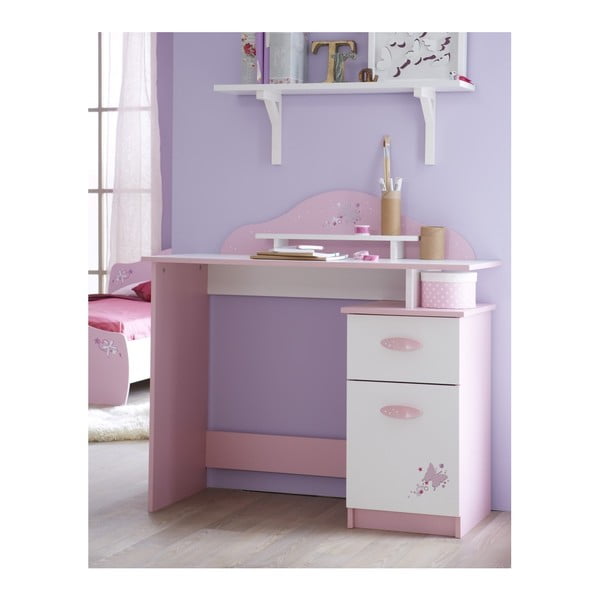 Růžový psací stůl Demeyere Papillon