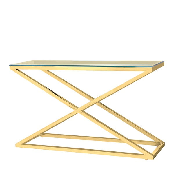 Nerezový konzolový stolek ve zlaté barvě Artelore Hermes